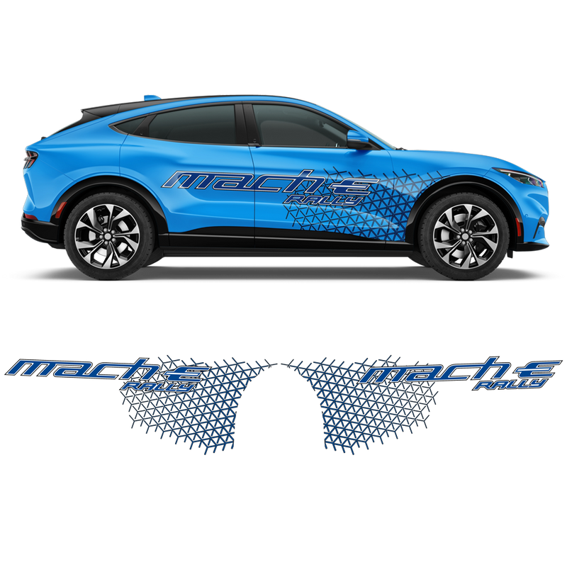 MACH - E Rally Edition side decals, for Ford Mustang