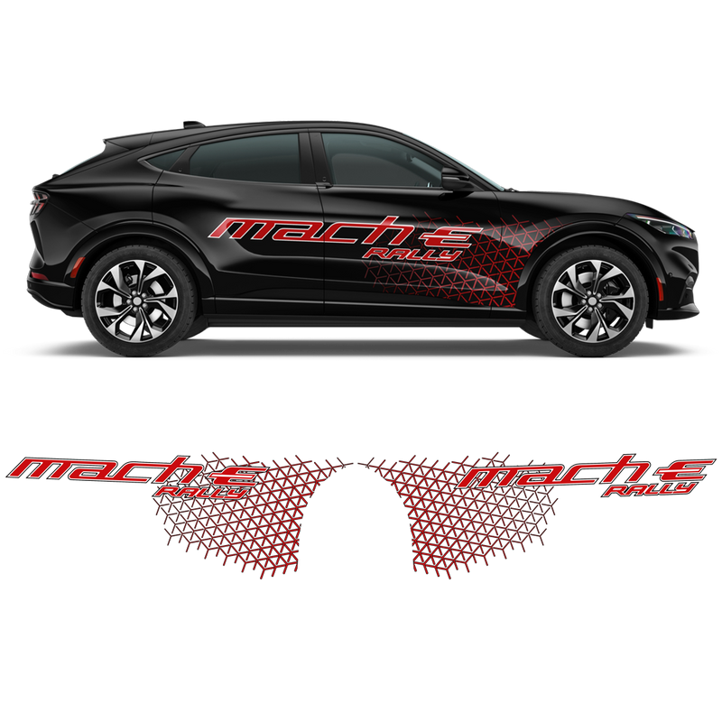 MACH - E Rally Edition side decals, for Ford Mustang