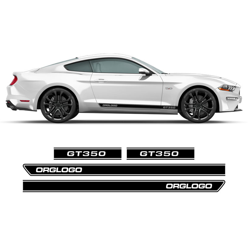 Short Rocker stripes GT350, Ford Mustang 2015 - 2020