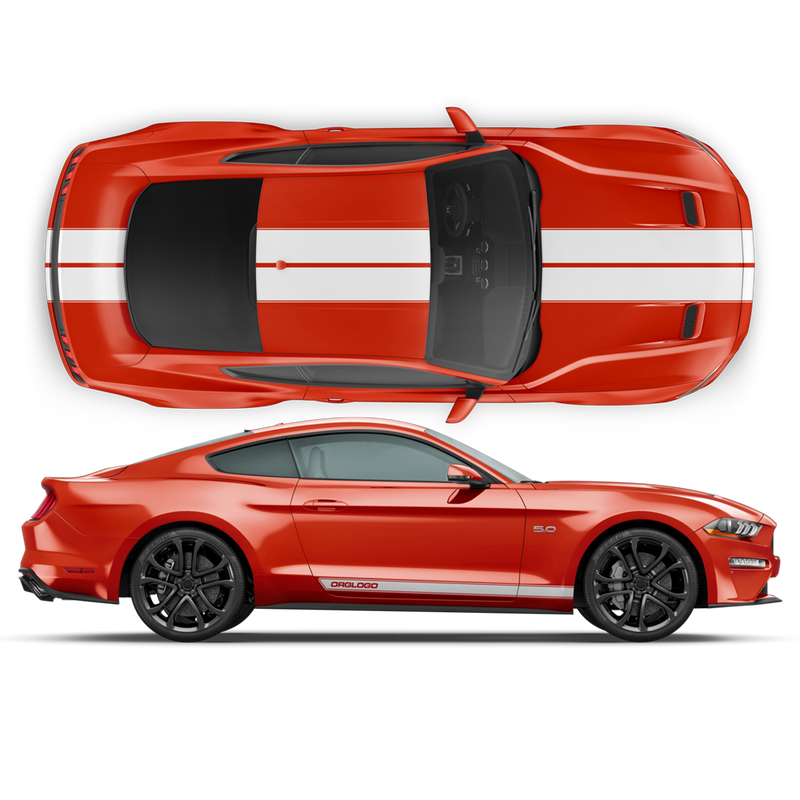 Racing Stripes set, for Ford Mustang 2015 - 2018