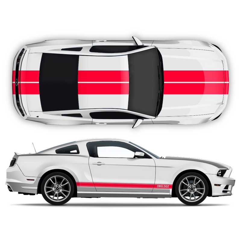 Mustand Racing Racing Stripes Racing Stripes set, for Mustang 2005 - 2014