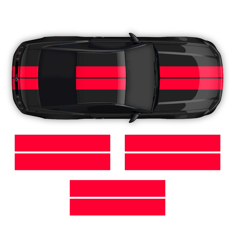 Mustand Racing Racing Stripes Racing Stripes set, for Mustang 2005 - 2014
