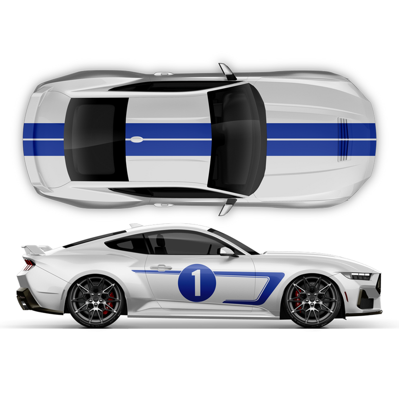 Racing Stripes Set, designed to fit Mustang 2024-2025 (Gen7)