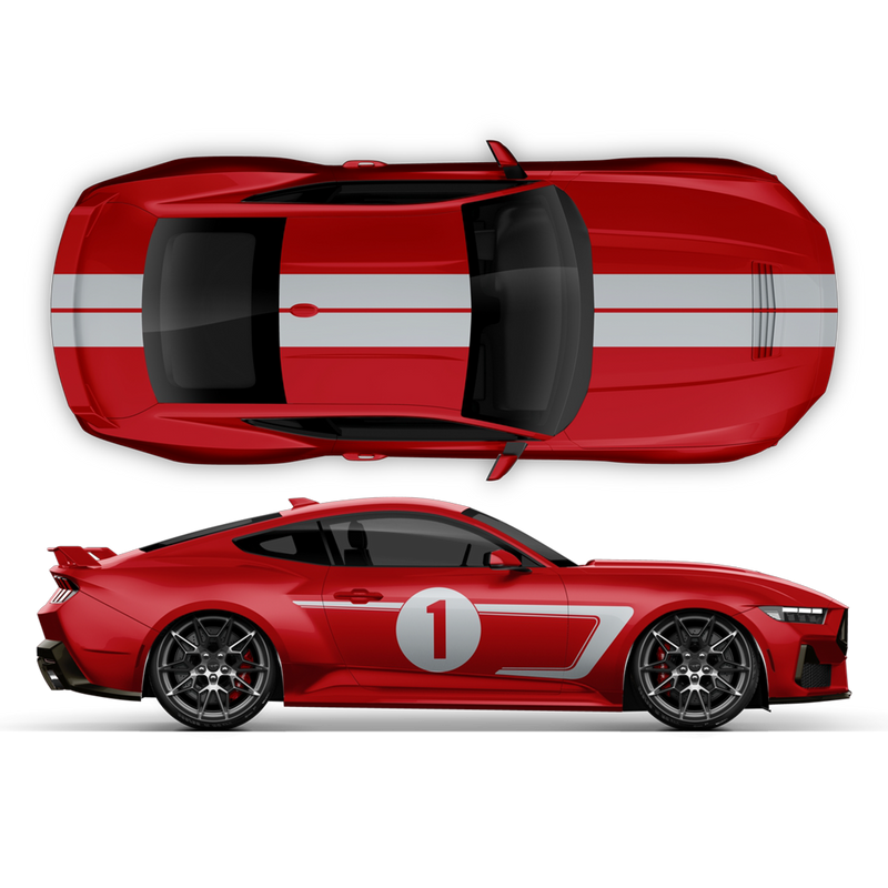 Racing Stripes Set, designed to fit Mustang 2024-2025 (Gen7)