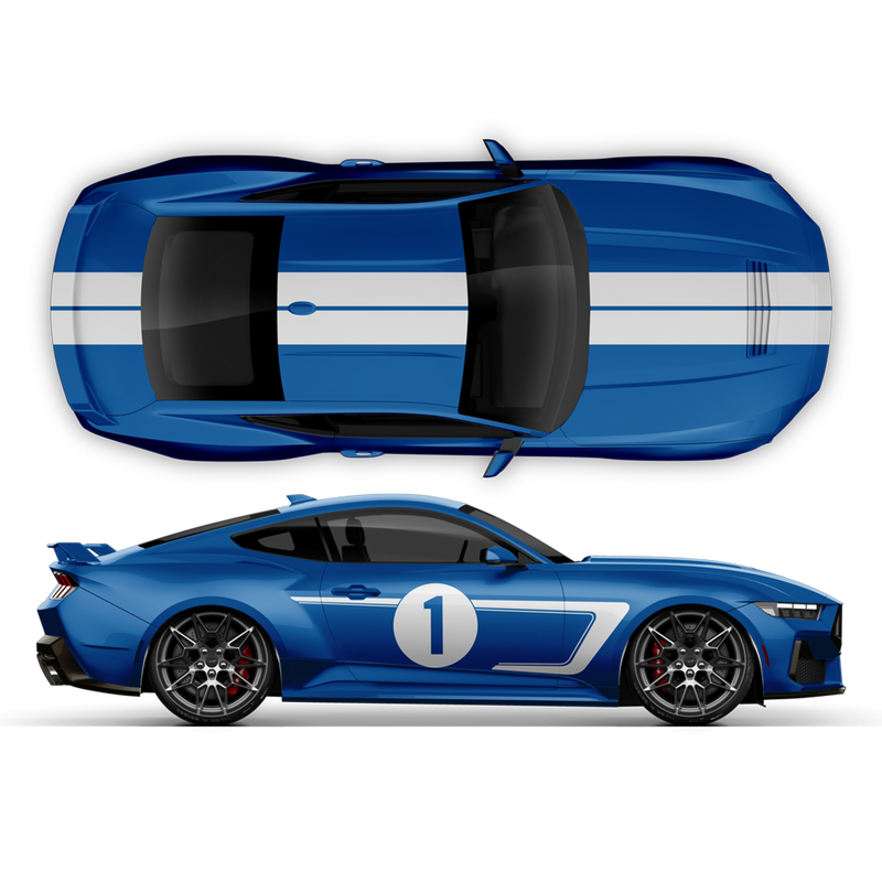 Racing Stripes Set, designed to fit Mustang 2024-2025 (Gen7)
