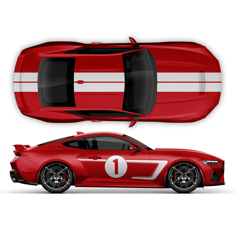 Racing Stripes Set, designed to fit Mustang 2024-2025 (Gen7)