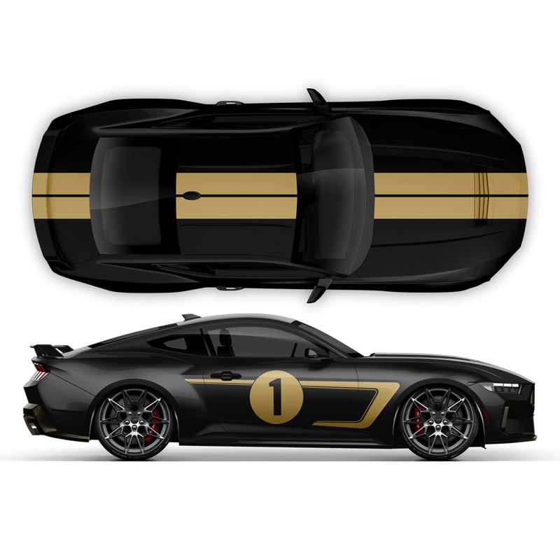 Racing Stripes Set, designed to fit Mustang 2024-2025 (Gen7)