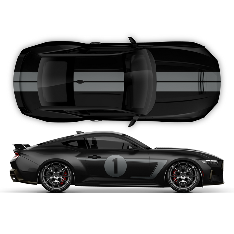 Racing Stripes Set, designed to fit Mustang 2024-2025 (Gen7)