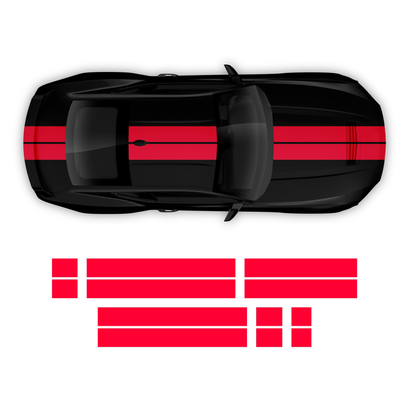 Racing Stripes Set, designed to fit Mustang 2024-2025 (Gen7)