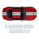 Racing Stripes Set, designed to fit Mustang 2024-2025 (Gen7)