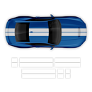 Racing Stripes Set, designed to fit Mustang 2024-2025 (Gen7)