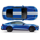 8inch Double Racing Stripes, for Ford Mustang 2015 - 2023