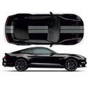 8inch Double Racing Stripes, for Ford Mustang 2015 - 2023
