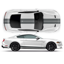 8inch Double Racing Stripes, for Ford Mustang 2015 - 2023