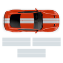 8inch Double Racing Stripes, for Ford Mustang 2015 - 2023