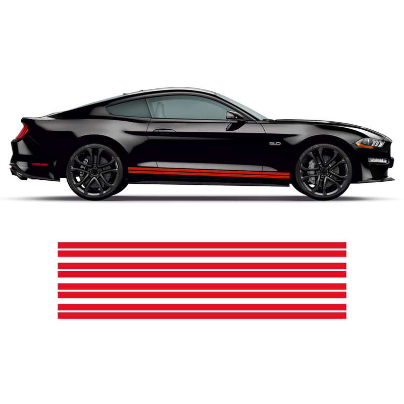 8inch Double Racing Stripes, for Ford Mustang 2015 - 2023