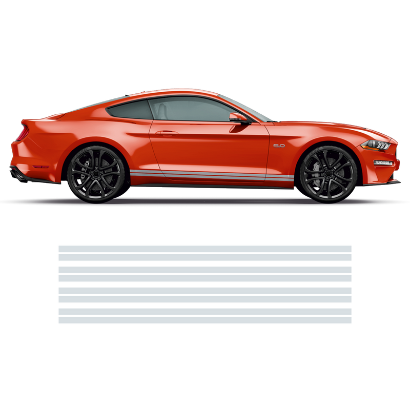 8inch Double Racing Stripes, for Ford Mustang 2015 - 2023