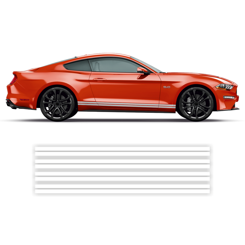 8inch Double Racing Stripes, for Ford Mustang 2015 - 2023