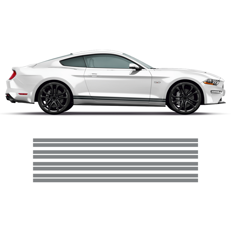 8inch Double Racing Stripes, for Ford Mustang 2015 - 2023