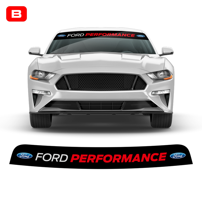 Ford Performance Windshield banner, for Ford Mustang 2015 - 2021