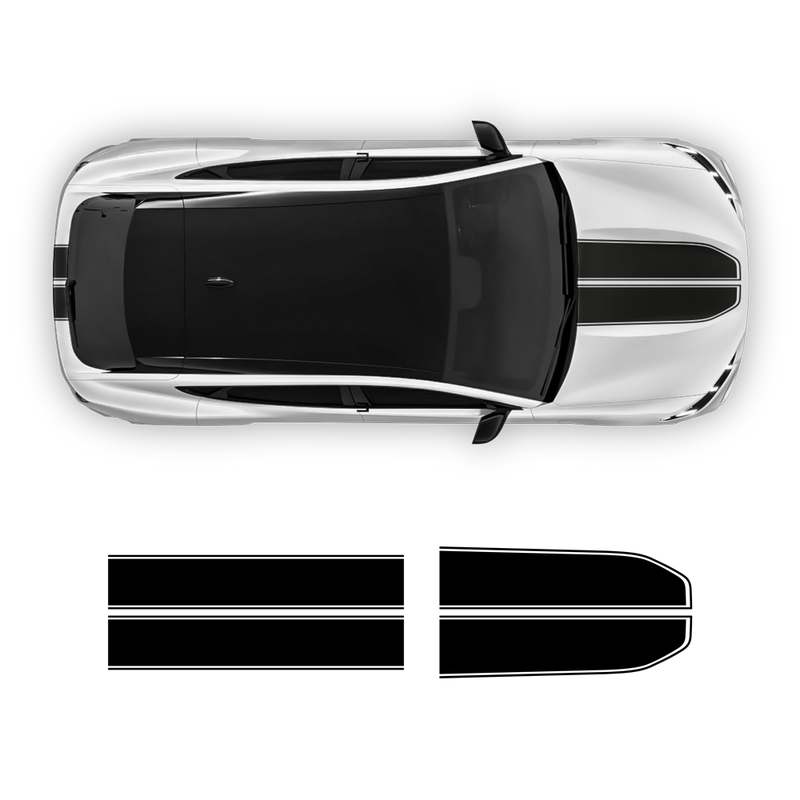 Racing Stripes Over the Top, for Ford Mach-E 2021 2022 2023 2024