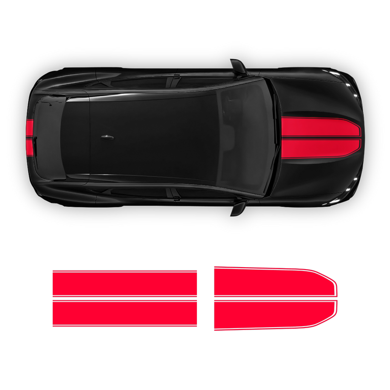 Racing Stripes Over the Top, for Ford Mach-E 2021 2022 2023 2024