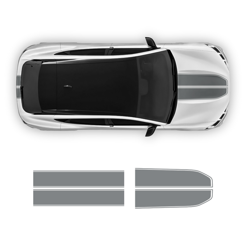 Racing Stripes Over the Top, for Ford Mach-E 2021 2022 2023 2024