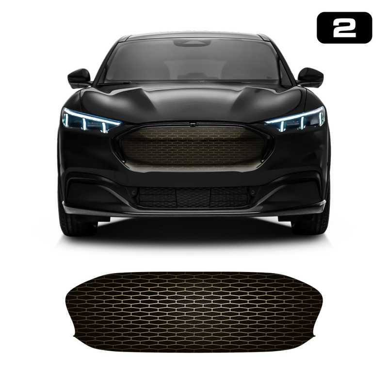 Front Grill Imitation Decal Bronze, for Ford Mustang Mach-E 2021 2022 2023 2024