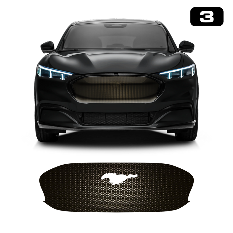 Front Grill Imitation Decal Bronze, for Ford Mustang Mach-E 2021 2022 2023 2024
