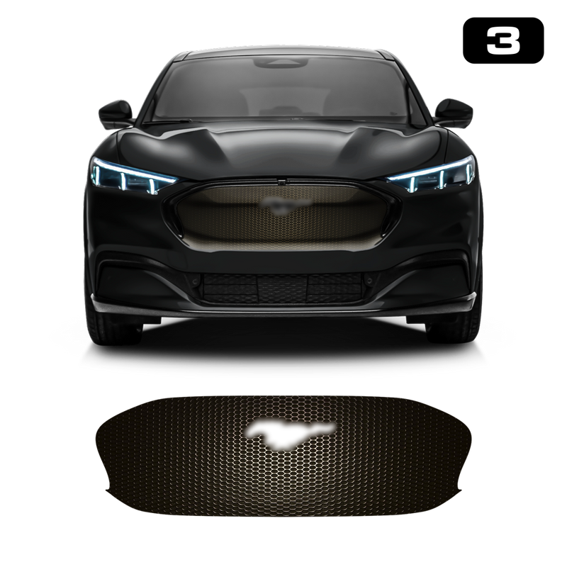Front Grill Imitation Decal Bronze, for Ford Mustang Mach-E 2021 2022 2023 2024