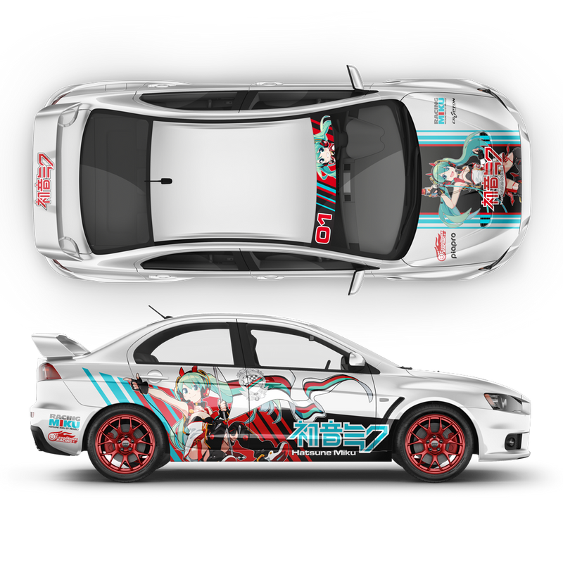 ITASHA Racing Miku 2020 Anime Style Decals, for any Car Body