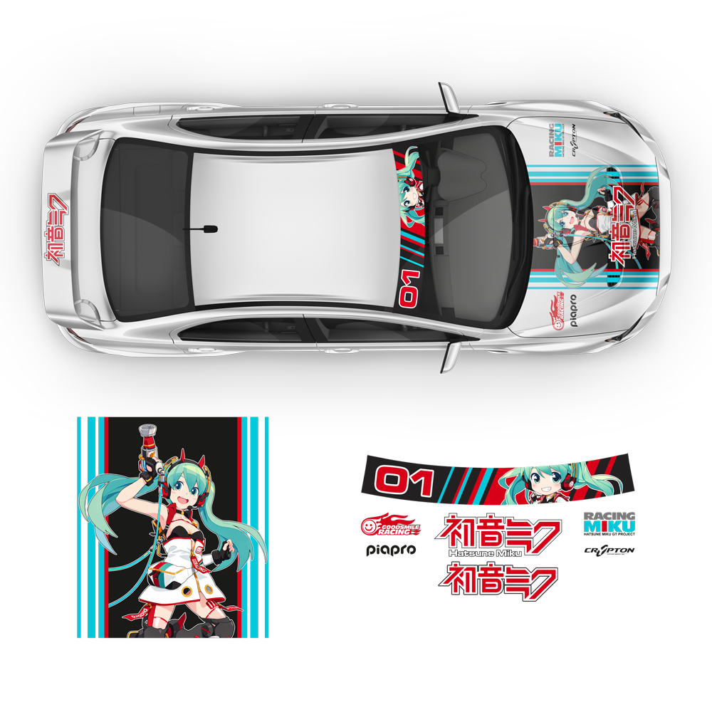 ITASHA Racing Miku 2020 Anime Style Decals, for any Car Body ...