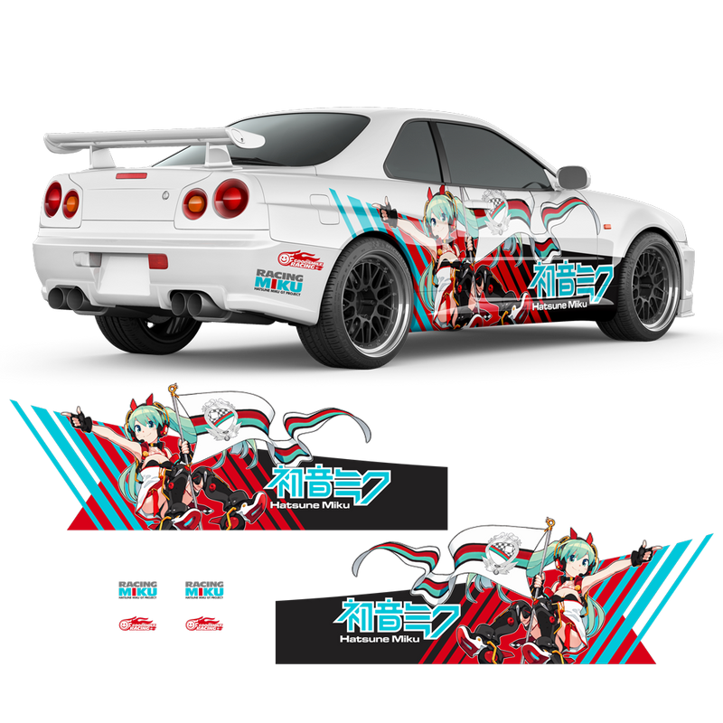 ITASHA Racing Miku 2020 Anime Style Decals, for any Car Body