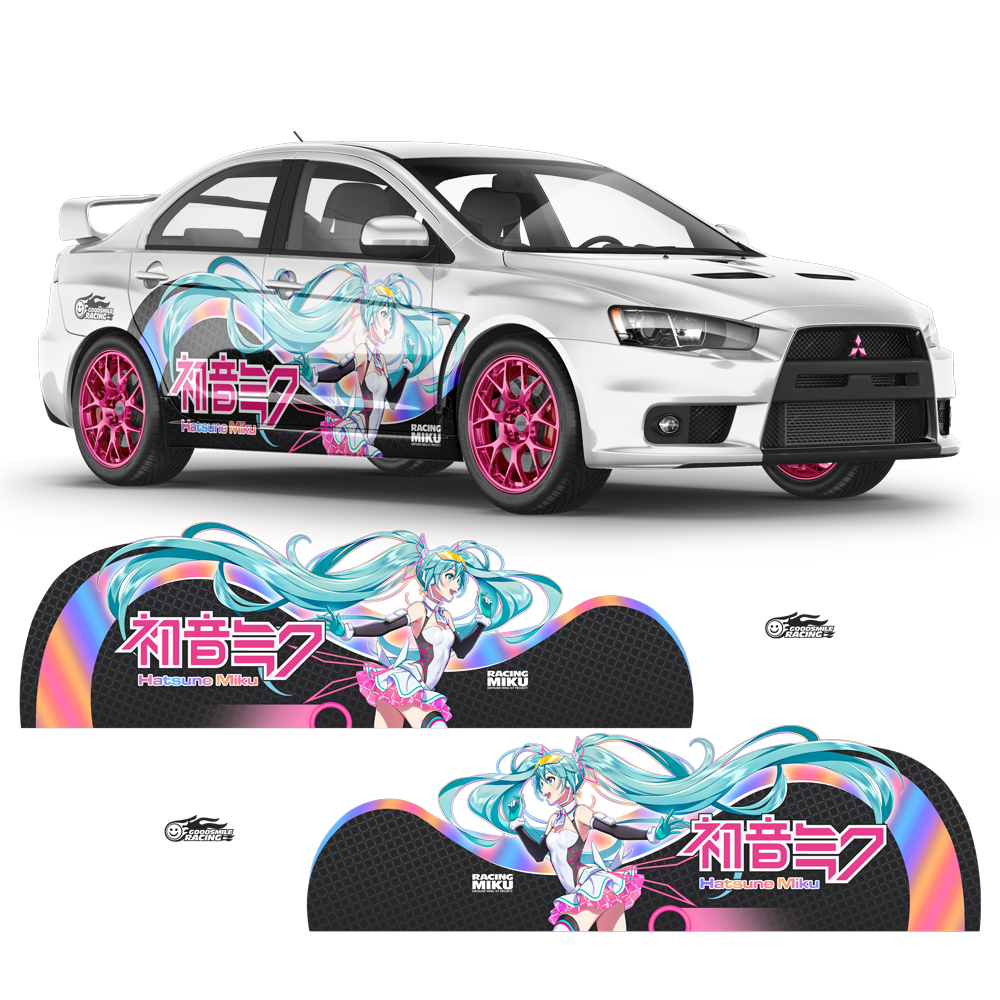 ITASHA Racing Miku 2021 Anime Style Decals, for any Car Body ...