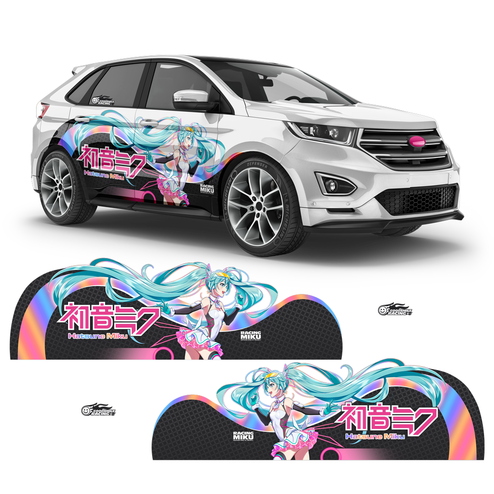 Anime car decals top