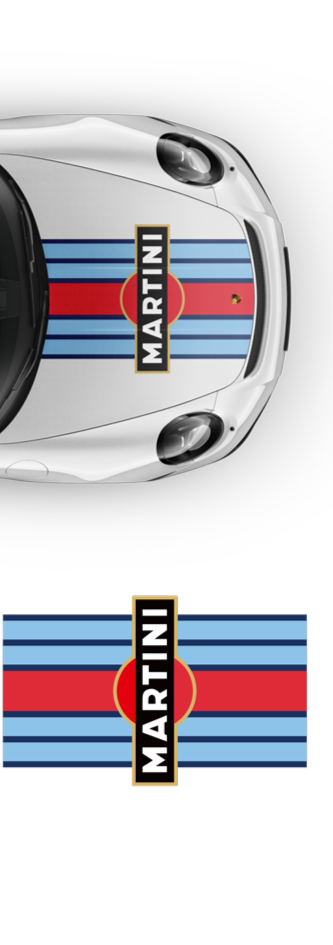 Martini Racing stripes, for Carrera 1999 - 2023