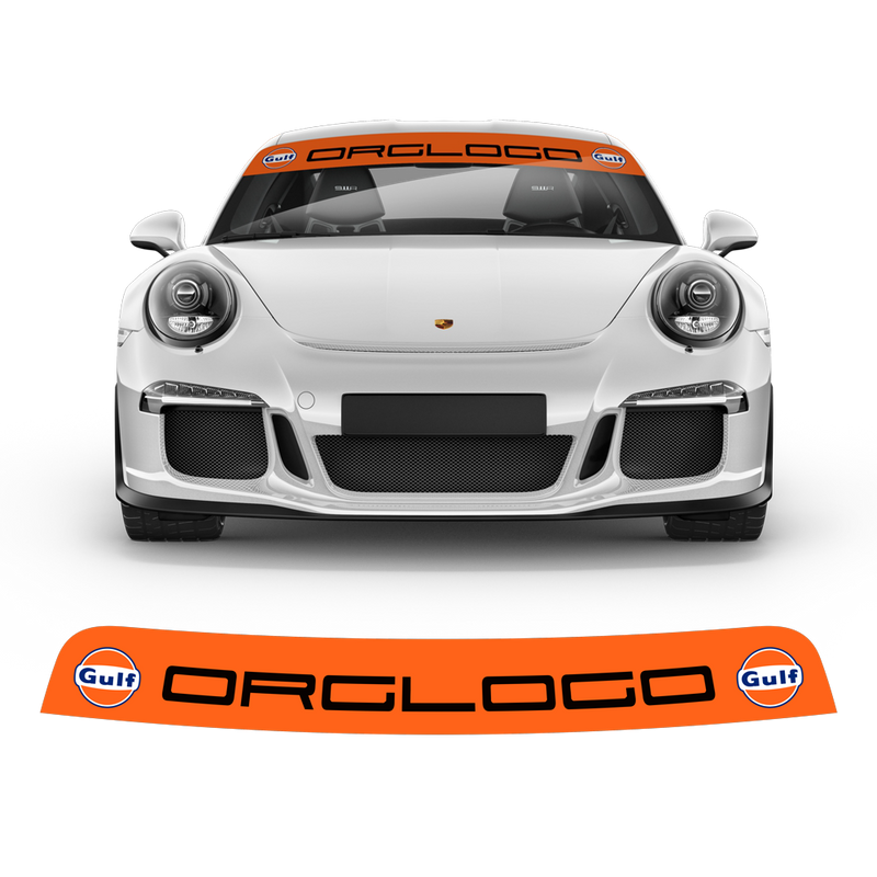 Windshield Gulf Style decals, for Carrera / Cayman / Boxster / Spyder