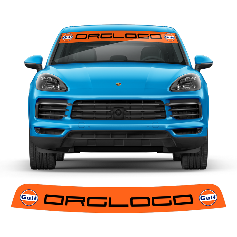 Windshield Gulf Style decals, for Cayenne / Macan