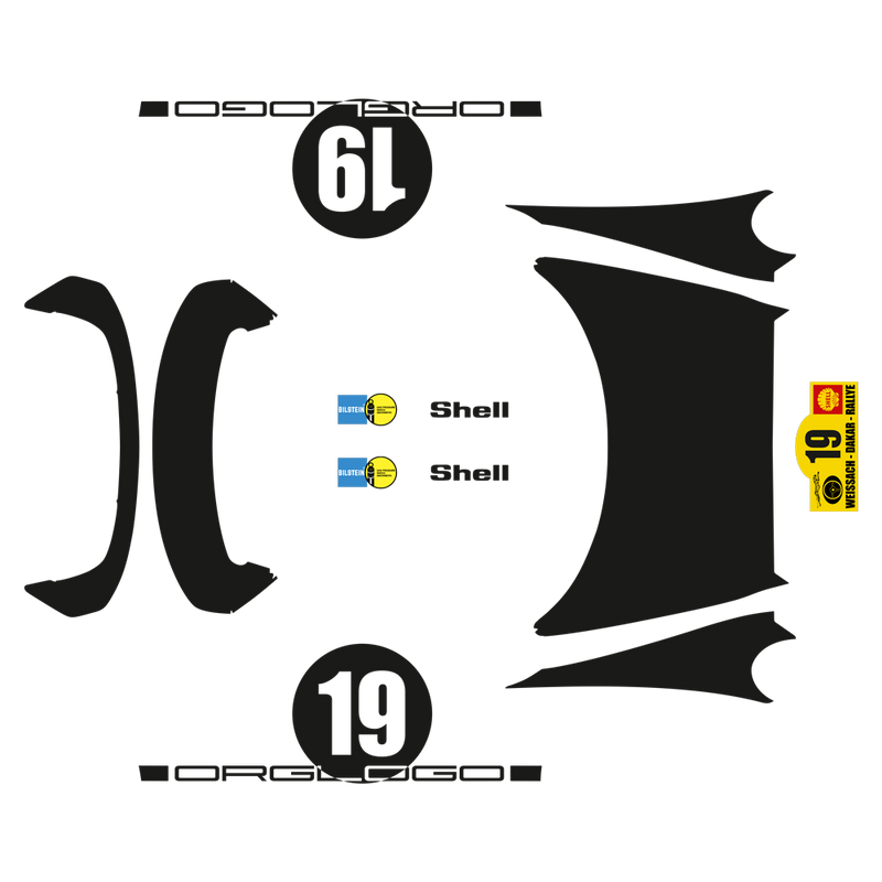 Dakar Rallye 1971 Style decals set for 992 Dakar