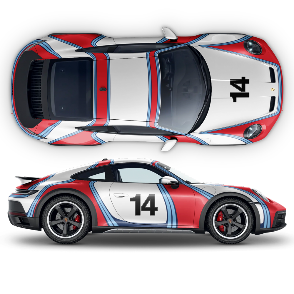 Daker Rally Decals Martini Dakar Edition decals set for Dakar 911 (992) 2023