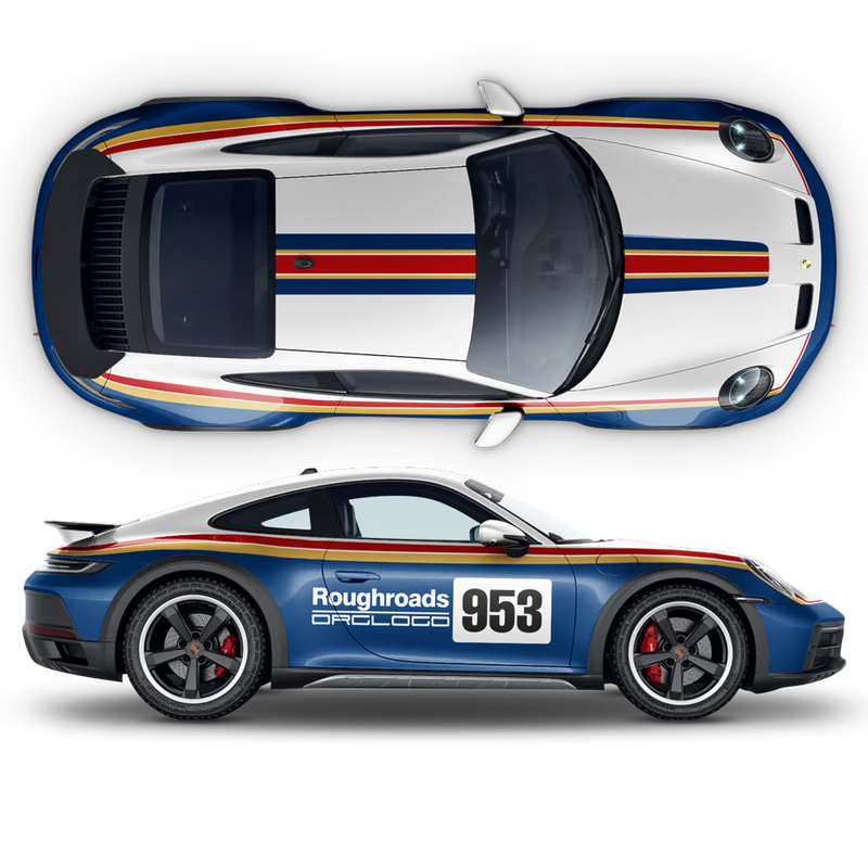 Daker Rally Decals Roughroads Dakar Edition decals set for Carrera 911 (992) 2023 - 2024