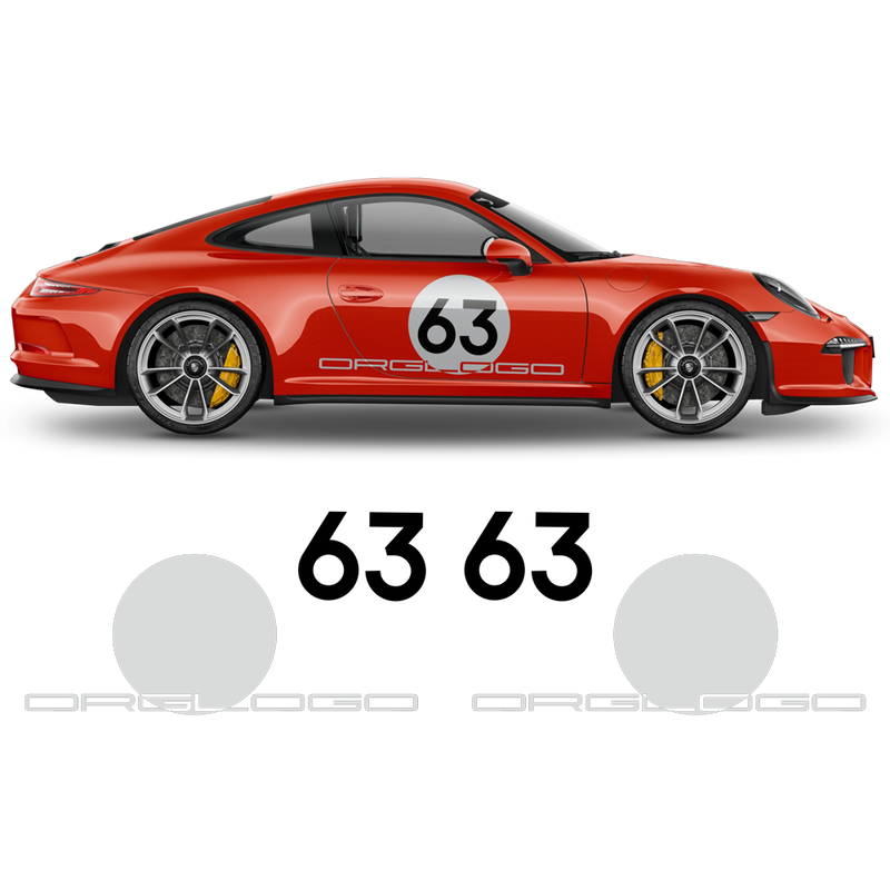 Carrera S/T decals graphics, for Carrera 1999 - 2024