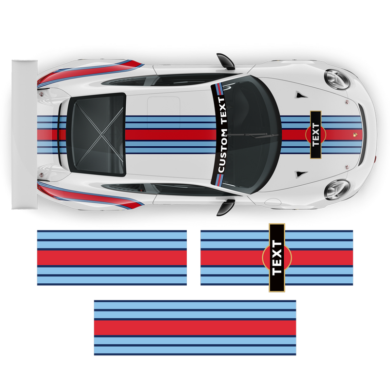 Curved Martini Decals set, for Carrera 996/997/991/992
