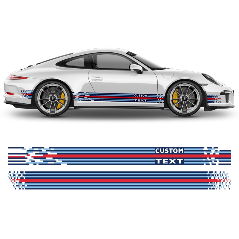 Martini Racing stripes set Pixelate style, for Carrera 1999 - 2025