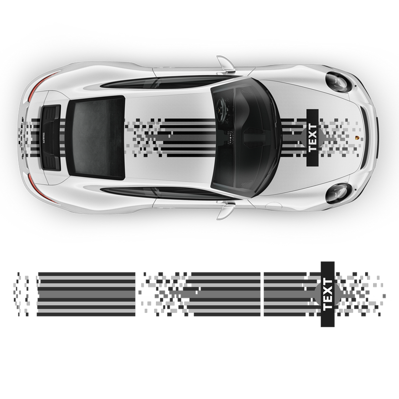Martini Racing stripes set Pixelate style, for Carrera 1999 - 2025