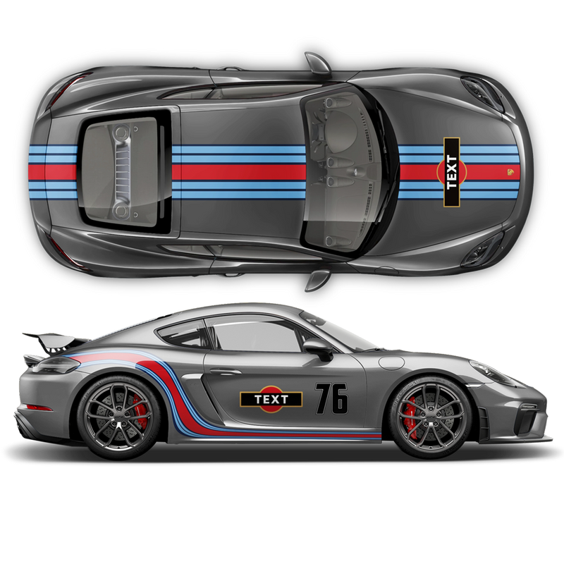 Curved Martini Decals set, for Cayman from 2005