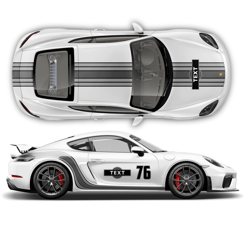 Curved Martini Decals set, for Cayman from 2005