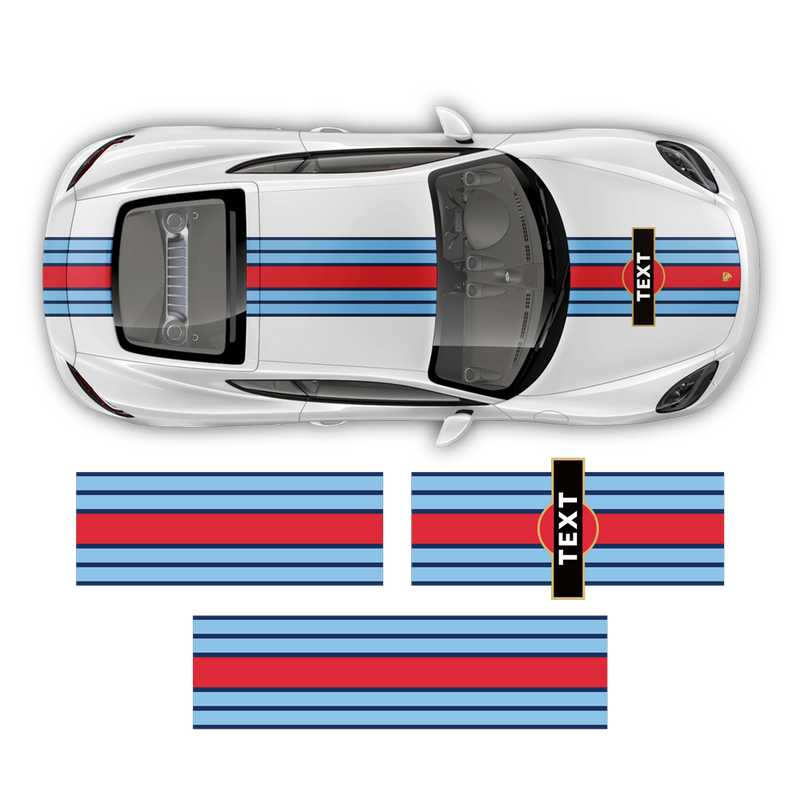 Curved Martini Decals set, for Cayman from 2005
