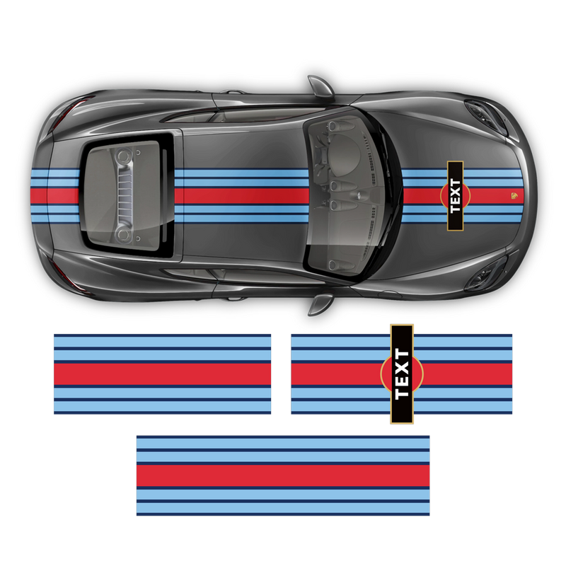 Curved Martini Decals set, for Cayman from 2005