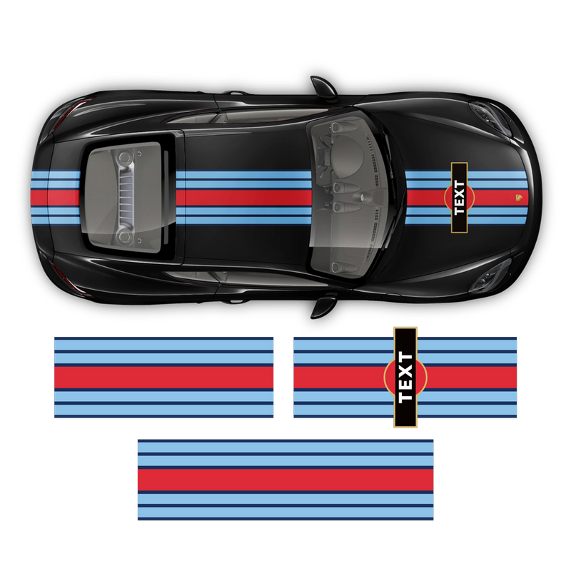 Curved Martini Decals set, for Cayman from 2005